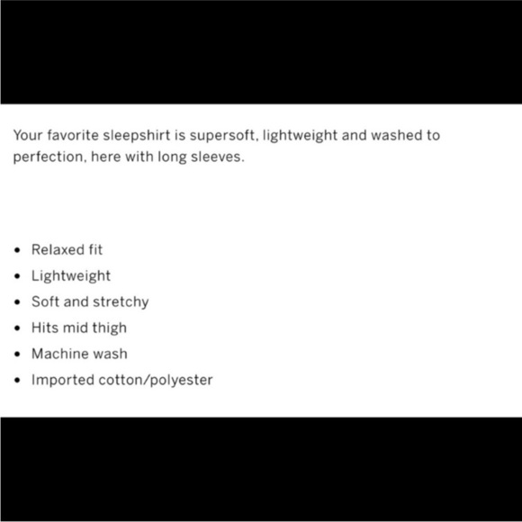 Victorias Secret Womens Sleep Shirt Black Holiday Large Long Sleeve Lightweight - Picture 11 of 11